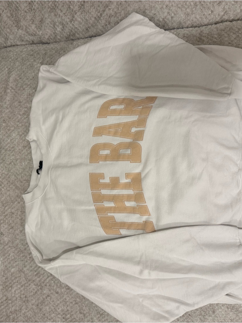 The Bar Tan & Cream Raised Number Throw Blanket